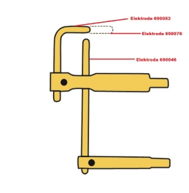 Obrázek Elektroda pro čelisti XA5 Telwin 690046