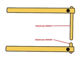 Obrázek Elektroda pro čelisti XA6 Telwin 690050